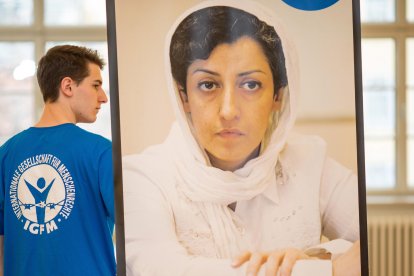 Imatge d’arxiu en la qual va registrar un retrat de l’activista iraniana Narges Mohammadi, a Alemanya.