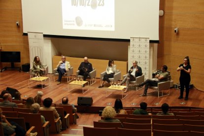 La jornada Dret a la (Bona) Alimentació celebrada ahir al campus de Cappont de la UdL.