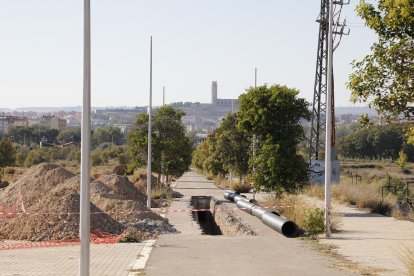 Obres per adaptar la zona de Torre Salses a la reparcel·lació.