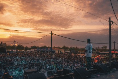 El raper lleidatà Manel Ezquerra, Ezvit 810, en un concert el cap de setmana passat a Càceres.