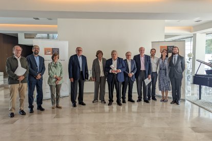 Membres de Compromesos amb el Futur, de la Fundació ICG, es van reunir ahir a la Finca Prats.