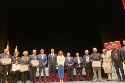 Commemoració del Dia dels Jutjats de Pau, ahir al teatre L’Amistat de Mollerussa.