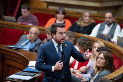 Pere Aragonès va instar ahir el Govern espanyol a desclassificar documents sobre el Catalangate.