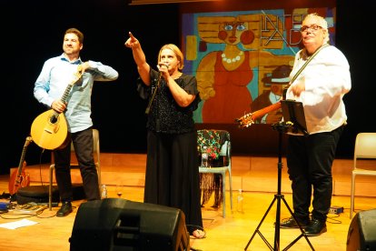 Rui Rocha, Sandra Camilo i Tiago Lopes, a l’Espai Orfeó de Lleida.