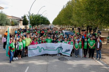 Els participants de la marxa ahir a Alcarràs.