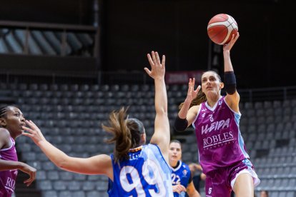 Maria Cerqueda, durant l’últim partit al Barris Nord.