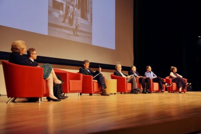 Un moment de l’homenatge al lleidatà Joan Oró a la Universitat de Houston, on va treballar.