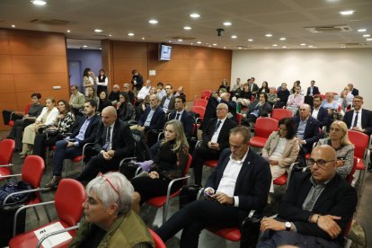 Els assistents a la jornada al Col·legi d’Economistes.