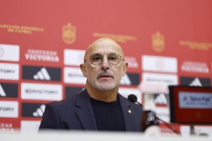 El seleccionador, Luis de la Fuente, ahir en roda de premsa. - EFE/ RODRIGO JIMÉNEZ