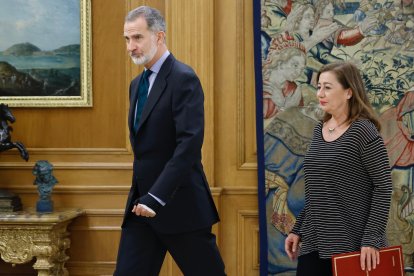 El rei va rebre ahir a la Zarzuela la presidenta del Congrés.