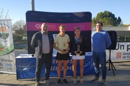 Cèlia Torrelles i Maria Pardo, les dos lleidatanes que van disputar ahir la final de dobles.