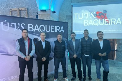 Les autoritats, en la presentació de la temporada de Baqueira.