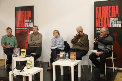 Un dels debats sobre novel·la i cine negre, ahir al festival.