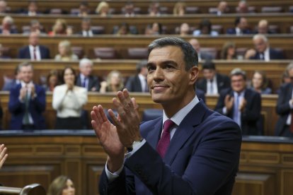 Pedro Sánchez, al Congrés dels Diputats el passat dia 16, després de tornar a ser investit president.