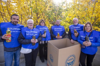 El club va voler afegir-se al Gran Recapte del Banc dels Aliments de Lleida.