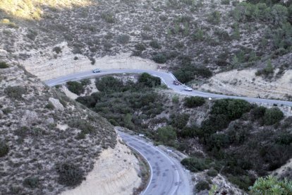 La carretera que uneix Mequinensa amb Maella, a Saragossa.