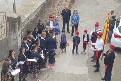 Un dels moments de l'actuació dels caramellaires.