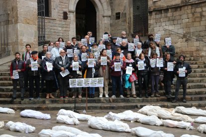 Concentració a Barcelona exigint el final del comerç d’armes amb Israel.