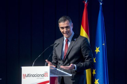 Pedro Sánchez, en un acte amb empreses dimarts a Madrid.