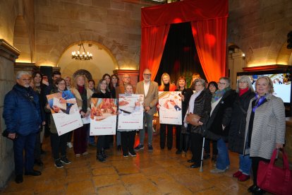 L’ajuntament de Lleida va presentar ahir el programa de festes al pati de la Paeria.