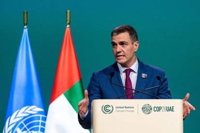 Pedro Sánchez dijous en la cimera pel clima COP28.