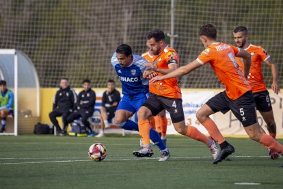 Una acció del partit d’ahir.