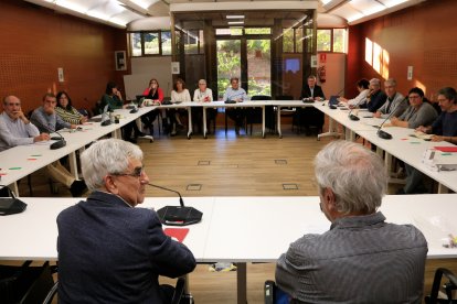 La reunió d’ahir del Consell Escolar de Catalunya.