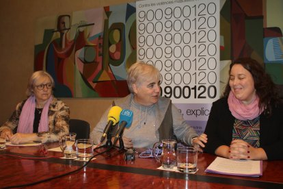 Un moment de la presentació del Pacte Local Contra les Violències Masclistes de Lleida.