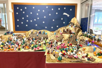 El pessebre elaborat amb plastilina pels alumnes del Mater.