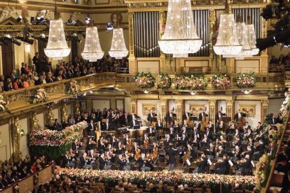 Imatge de la Gran Sala Daurada de la Musikverein de Viena.