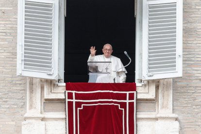 El papa Francesc, ahir en el seu primer àngelus del 2024.