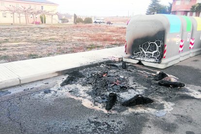 Estat en el qual va quedar una de la zones de recollida calcinades.