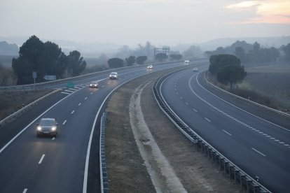 Vista de l’autovia A-2 ahir a la tarda.