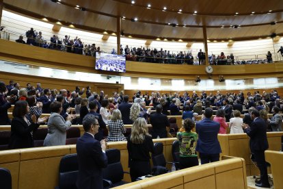 Els diputats aplaudeixen les entitats de la discapacitat.