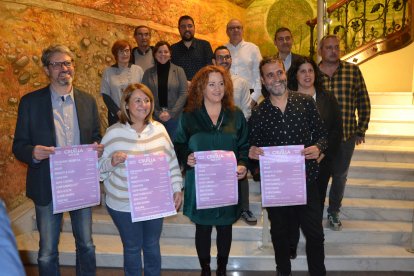 Presentació ahir a la diputació de Lleida del nou festival Cruïlla Baix Segre-Festa de la Floració.