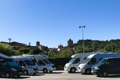 Una de les àrees d’autocaravanes de l’Urgell.