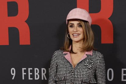 Penélope Cruz, en l’acte de presentació de ‘Ferrari’ a Madrid.