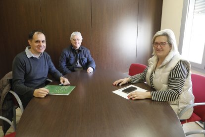 La reunió de tècnics del consell amb l’alcaldessa de la Granadella.