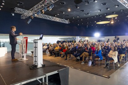 Salvador Illa va tancar ahir el congrés que el PSC va celebrar a la Llotja per parlar de la gestió de l’aigua.