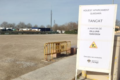 La zona d’aparcament es tancarà pels treballs.