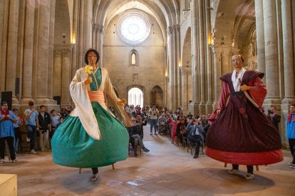 Actes a la nau central en el Dia de la Seu Vella del 2023, una jornada cada any amb molts visitants.