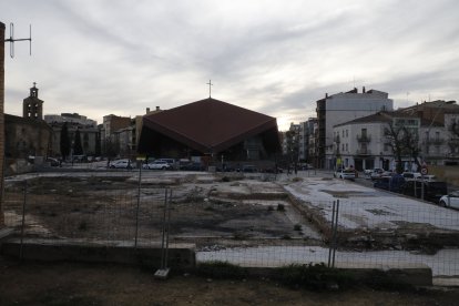 Solar del carrer Sant Martí en el qual el març passat es va acabar d’enderrocar l’antiga comissaria.