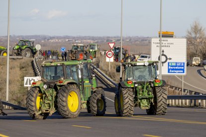 Tractorada del 12 de febrer passat a l’A-2 a Soses.