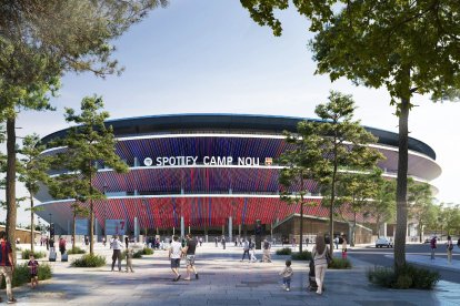 Aspecte que presentarà l’exterior de l’Spotify Camp Nou.