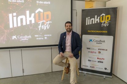 Jordi Bernat, en un moment de la presentació de Link Up Fest.