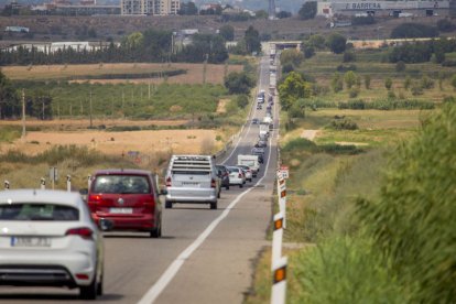 Vista de la carretera N-240 que uneix Lleida i les Borges.