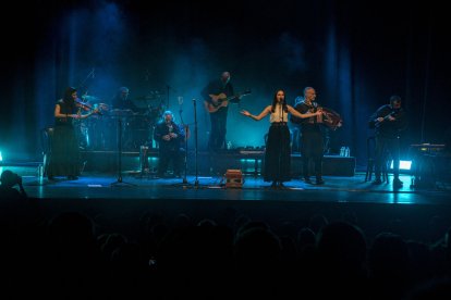 Un moment de l’actuació ahir al Teatre de l’Escorxador.