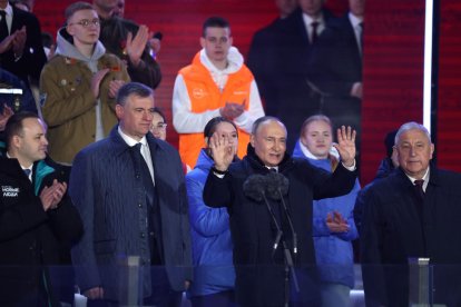 Putin ahir a la plaça Roja de Moscou.