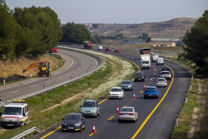 Obres en 3,6 quilòmetres més de l'A-2 al Segrià per reparar el ferm