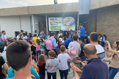 A l’escola Espiga també van protestar.